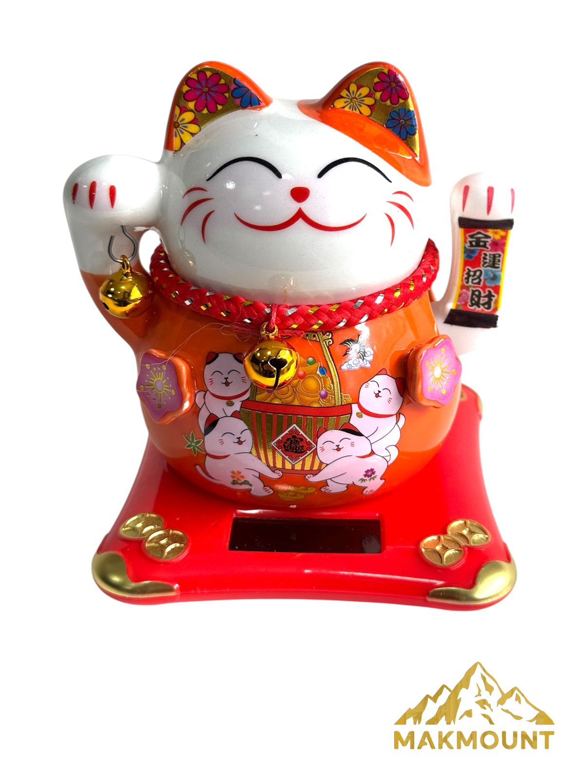 Fortune Lucky Cat, Lucky Gift, Fortune Cat Ceramic Waving Lucky Cat(Batteryless)
