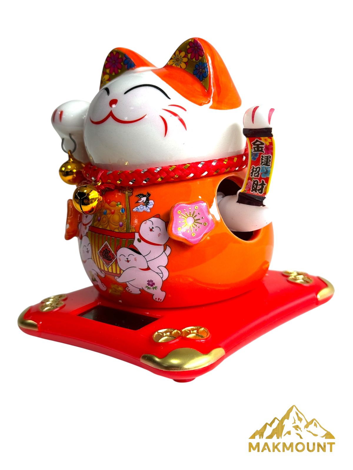 Fortune Lucky Cat, Lucky Gift, Fortune Cat Ceramic Waving Lucky Cat(Batteryless)