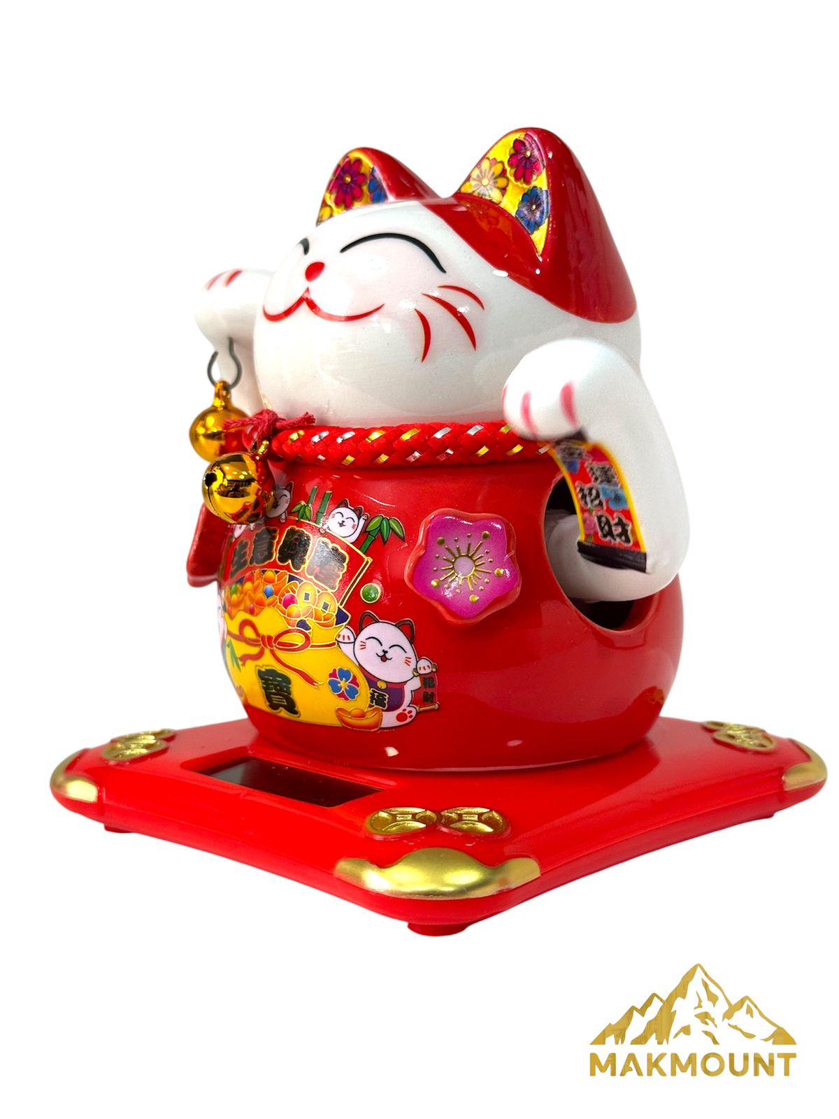 Fortune Lucky Cat, Lucky Gift, Fortune Cat Ceramic Waving Lucky Cat(Batteryless)
