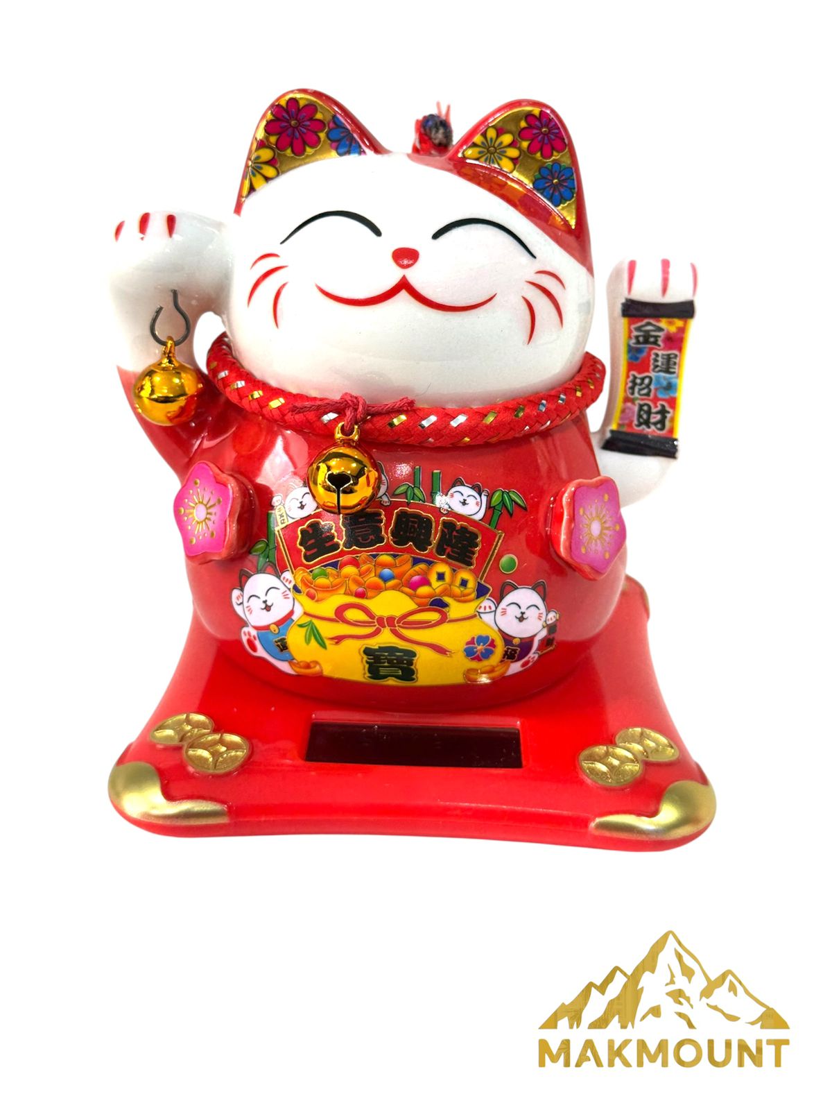 Fortune Lucky Cat, Lucky Gift, Fortune Cat Ceramic Waving Lucky Cat(Batteryless)