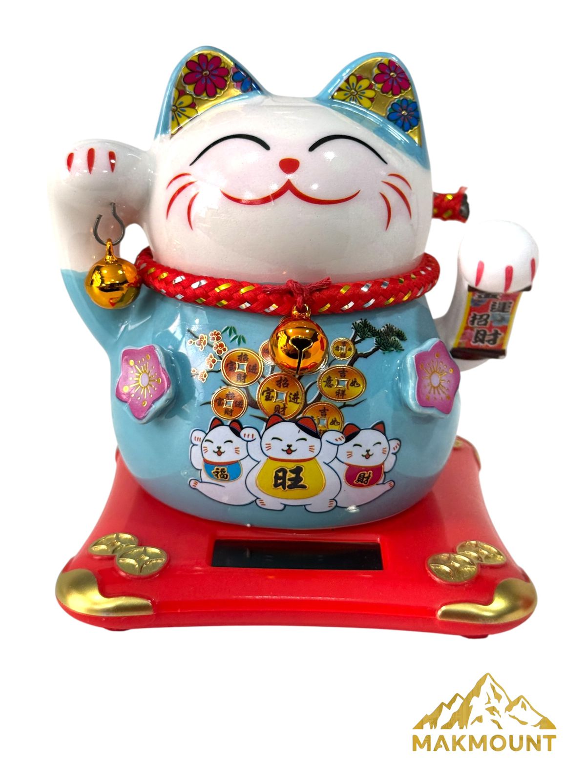Fortune Lucky Cat, Lucky Gift, Fortune Cat Ceramic Waving Lucky Cat(Batteryless)