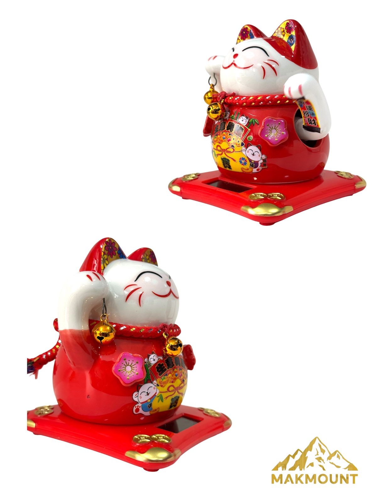 Fortune Lucky Cat, Lucky Gift, Fortune Cat Ceramic Waving Lucky Cat(Batteryless)