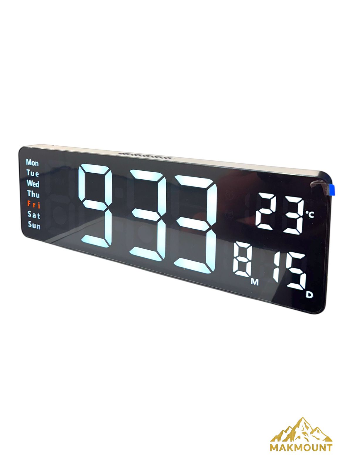 16'' LED Digital Wall Clock – Large Display with Temperature, Date, Day &amp; Alarm + Remote Control