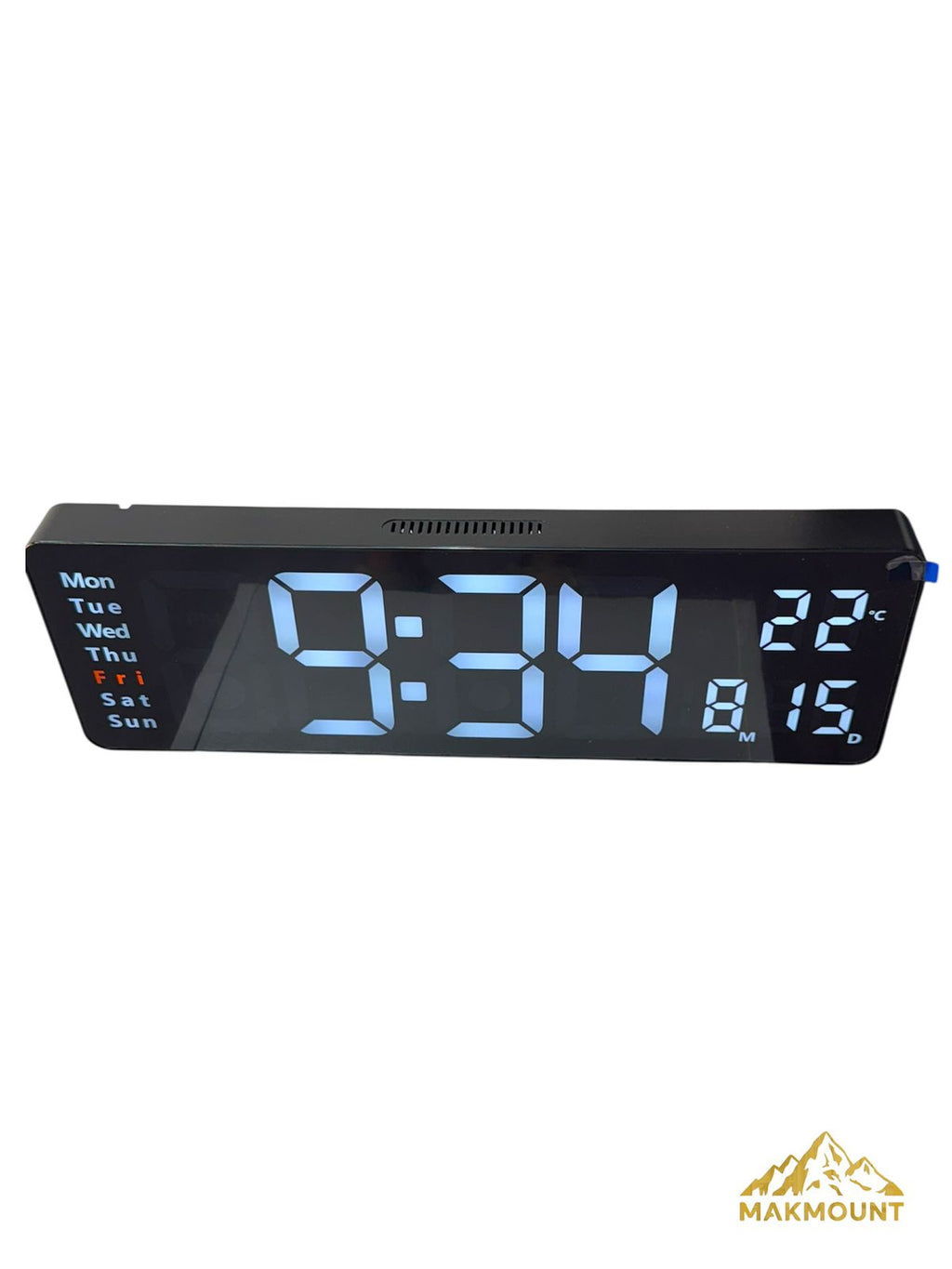 16'' LED Digital Wall Clock – Large Display with Temperature, Date, Day &amp; Alarm + Remote Control