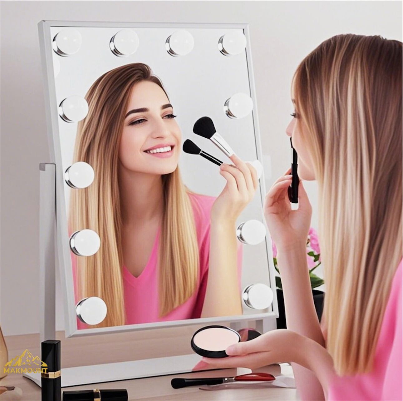 Hollywood Mirror Vanity Makeup Mirror with 12 LED Lights – LED Dressing Table Mirror