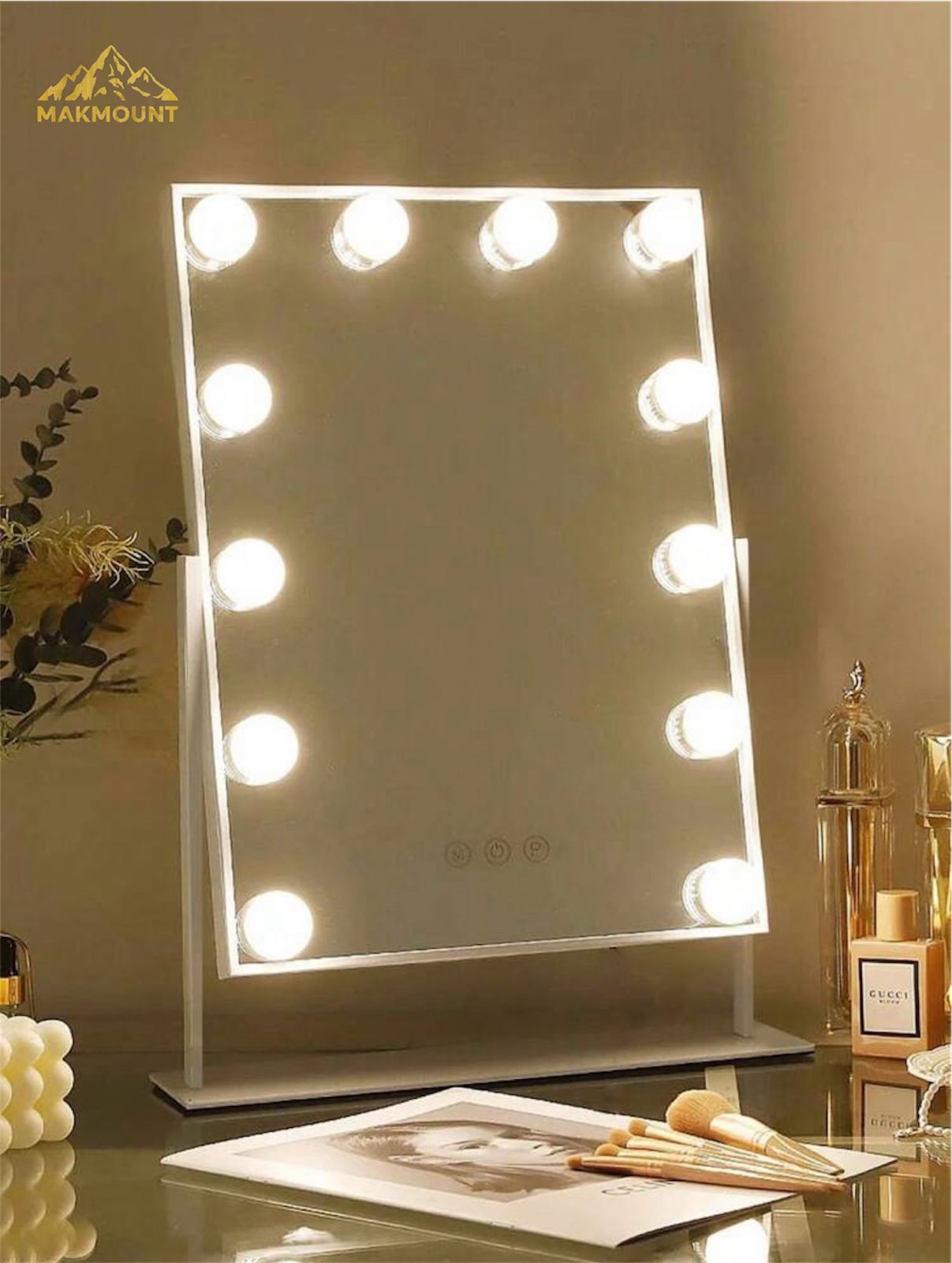 Hollywood Mirror Vanity Makeup Mirror with 12 LED Lights – LED Dressing Table Mirror