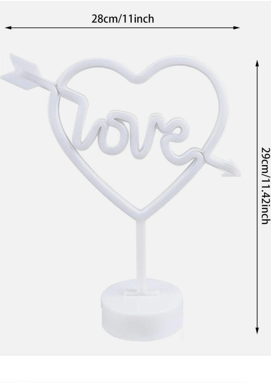 LED Neon Night Light Lamp Bedroom Decoration Home Decor USB Battery Powered