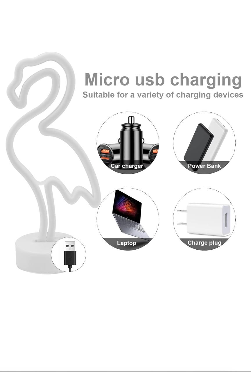 LED Neon Night Light Lamp Bedroom Decoration Home Decor USB Battery Powered