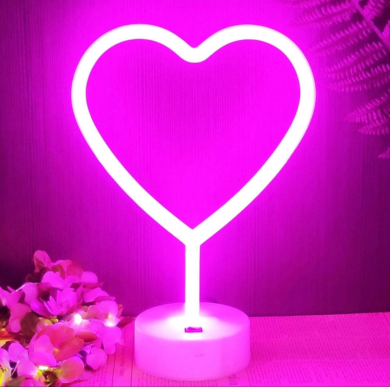 LED Neon Night Light Lamp Bedroom Decoration Home Decor USB Battery Powered