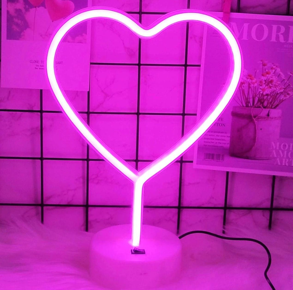 LED Neon Night Light Lamp Bedroom Decoration Home Decor USB Battery Powered