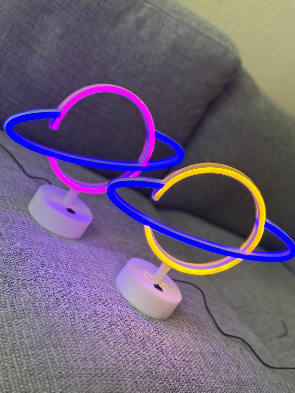 Globe LED Neon Night Light Lamp Bedroom Decoration Home Decor USB Battery Powered