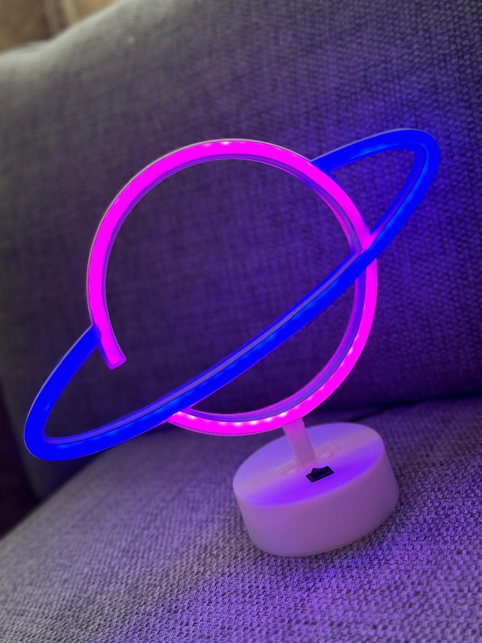 Globe LED Neon Night Light Lamp Bedroom Decoration Home Decor USB Battery Powered