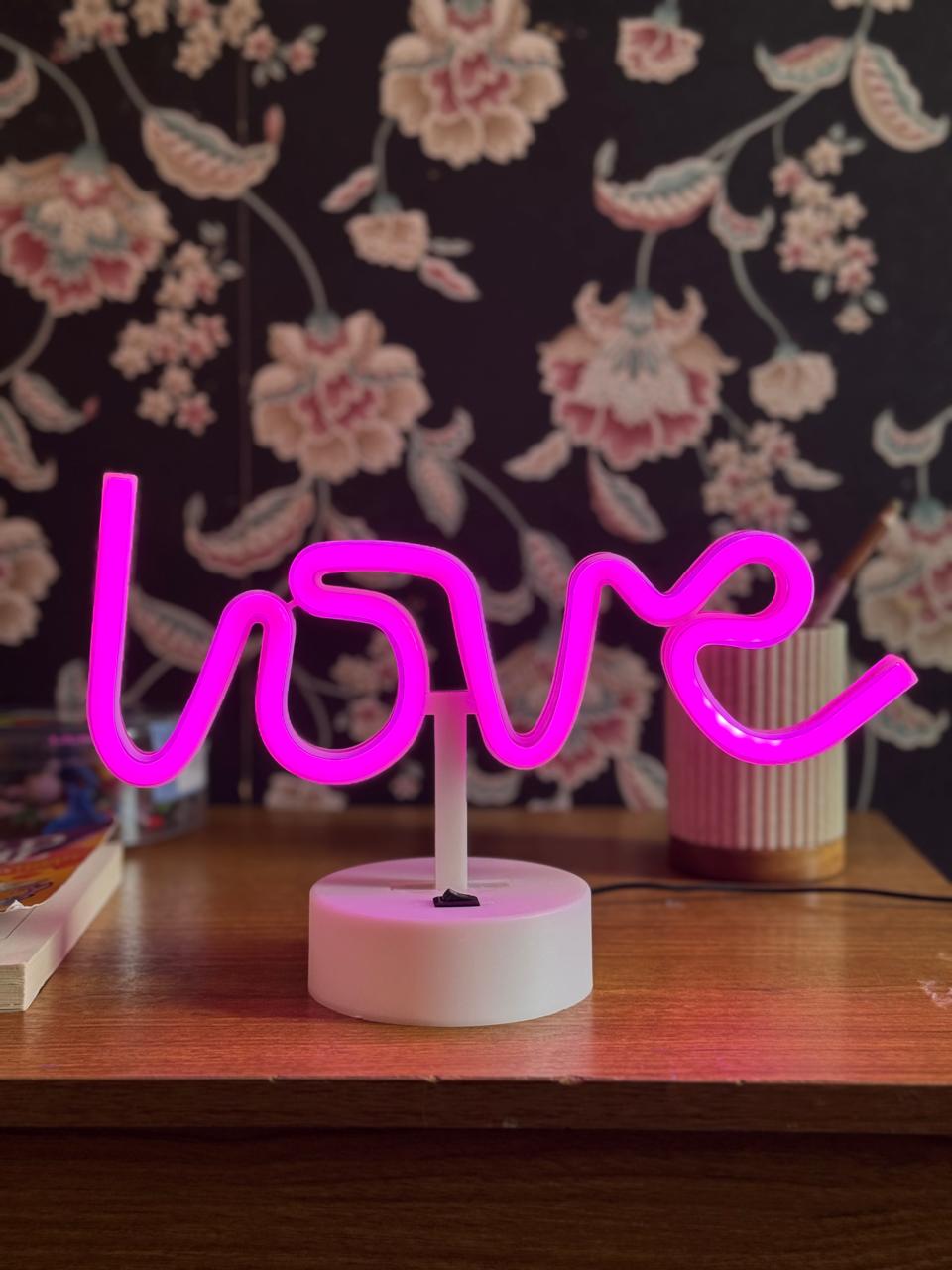 LED Neon Night Light Lamp Bedroom Decoration Home Decor USB Battery Powered