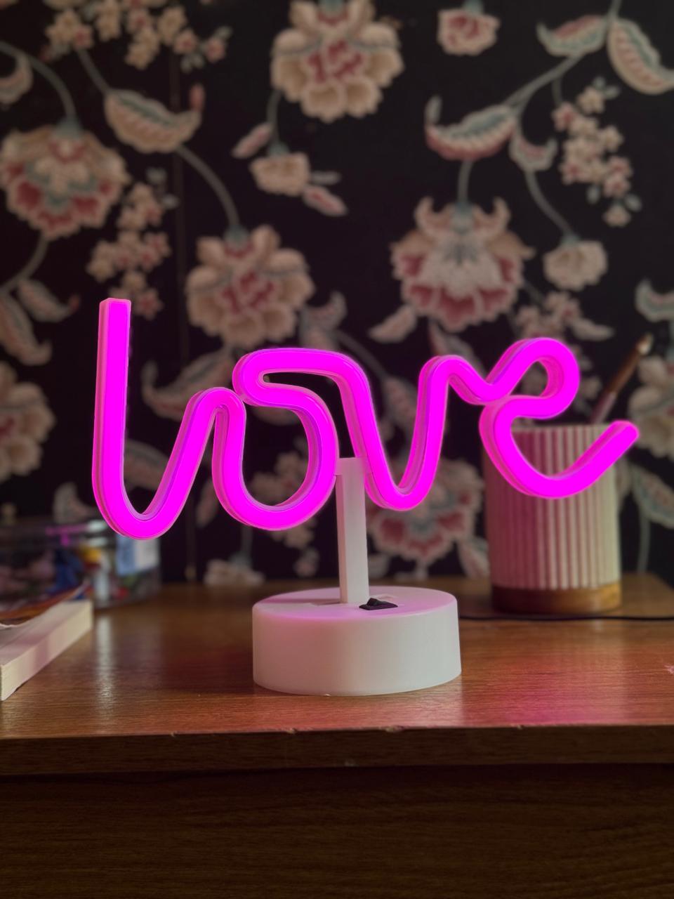 LED Neon Night Light Lamp Bedroom Decoration Home Decor USB Battery Powered