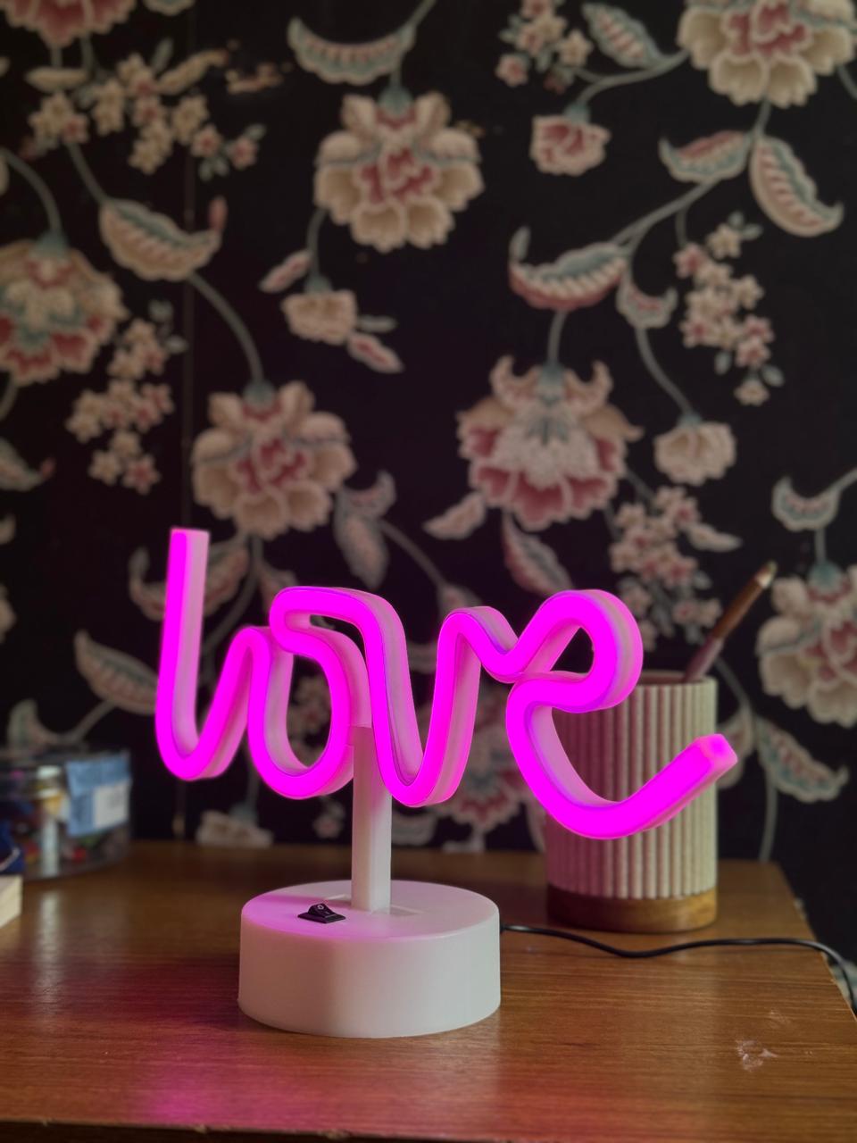 LED Neon Night Light Lamp Bedroom Decoration Home Decor USB Battery Powered