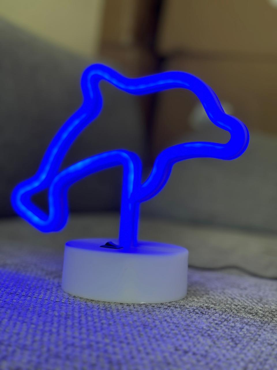 Dolphin LED Neon Night Light Lamp Bedroom Decoration Home Decor USB Battery Powered