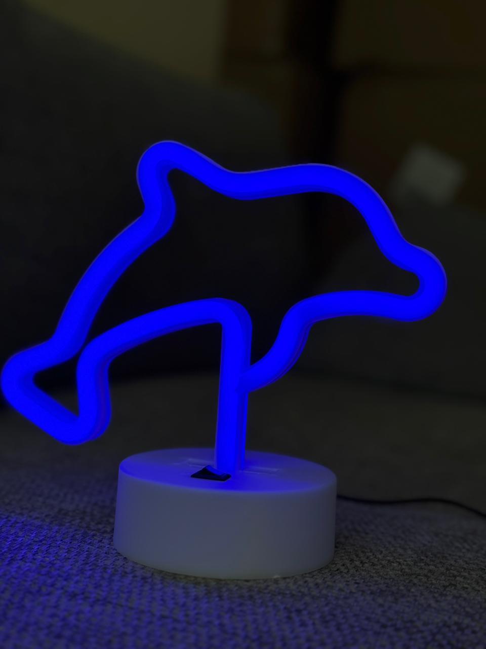 Dolphin LED Neon Night Light Lamp Bedroom Decoration Home Decor USB Battery Powered