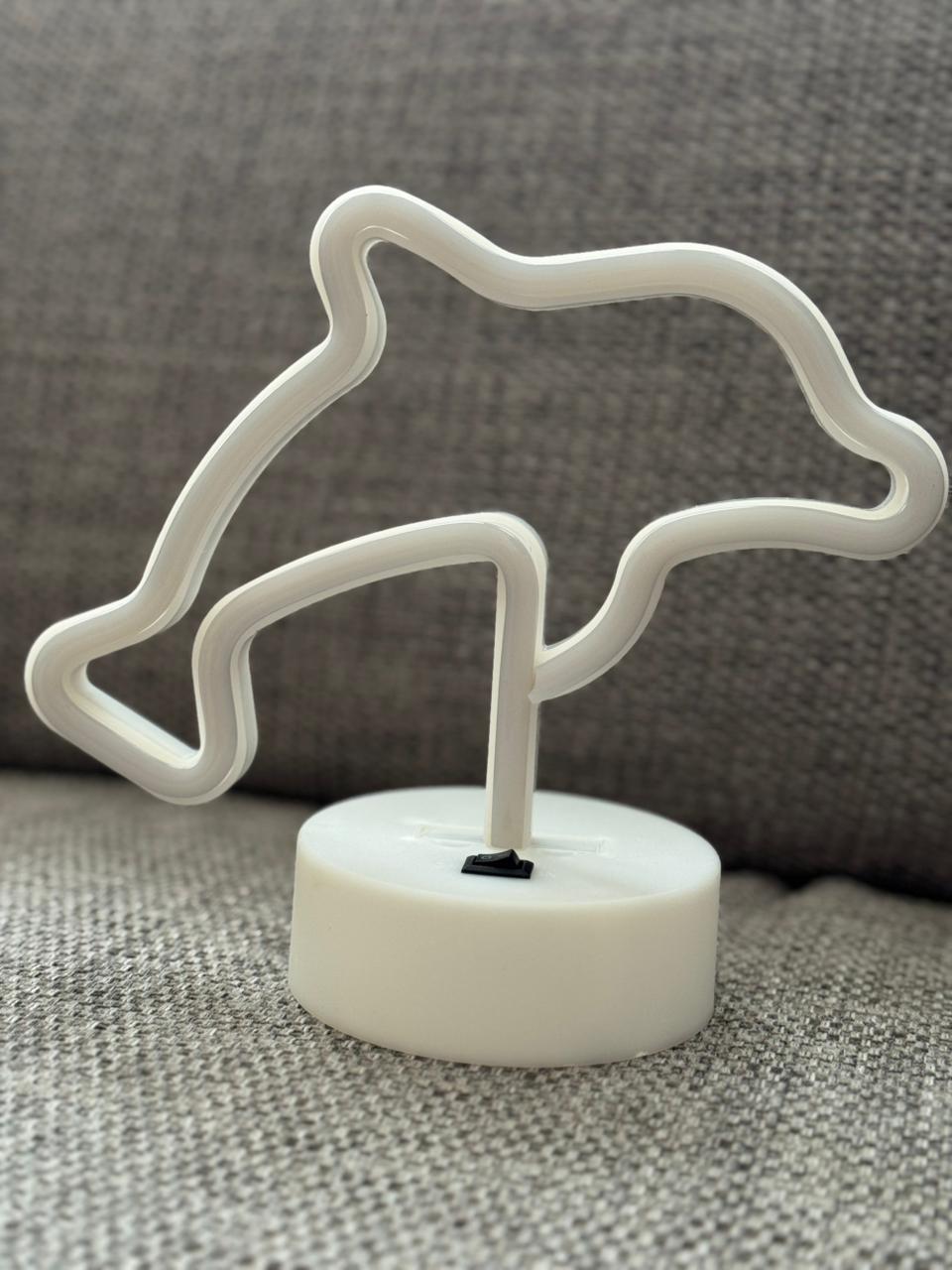 Dolphin LED Neon Night Light Lamp Bedroom Decoration Home Decor USB Battery Powered