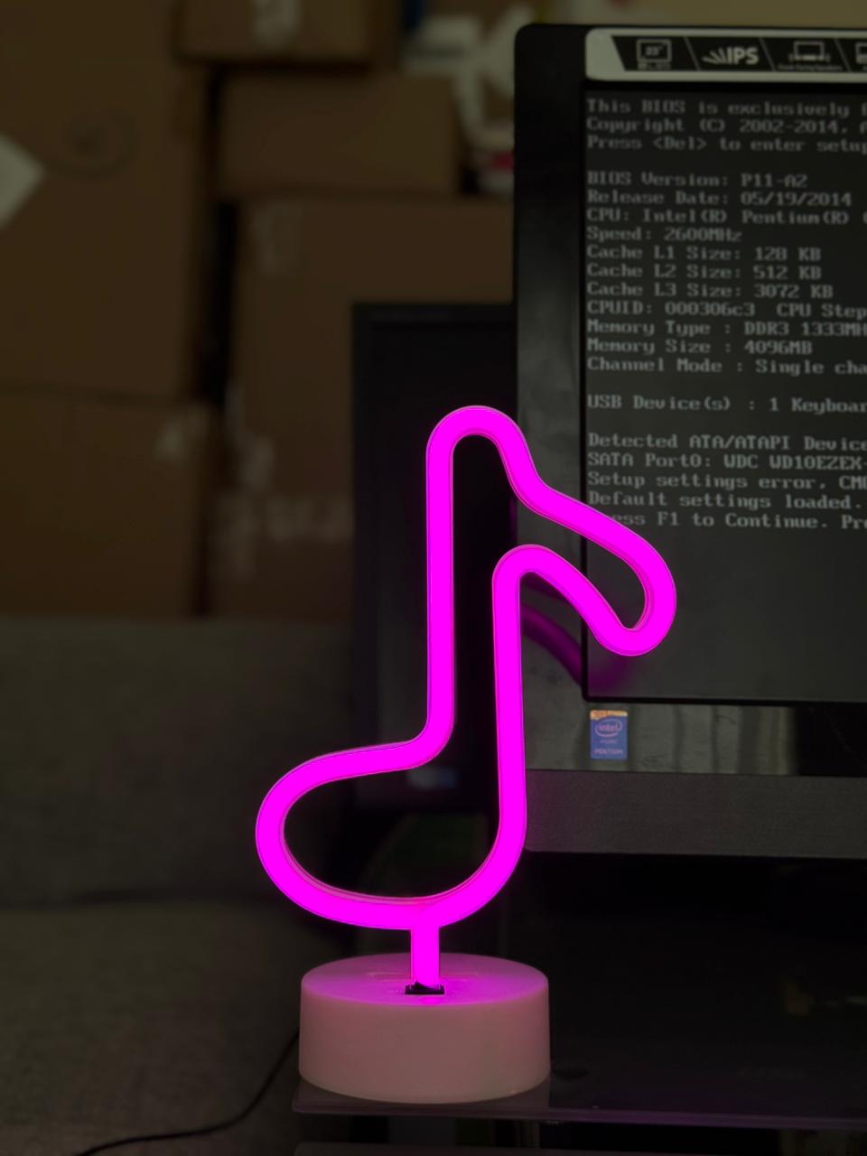 LED Neon Night Light Lamp Bedroom Decoration Home Decor USB Battery Powered