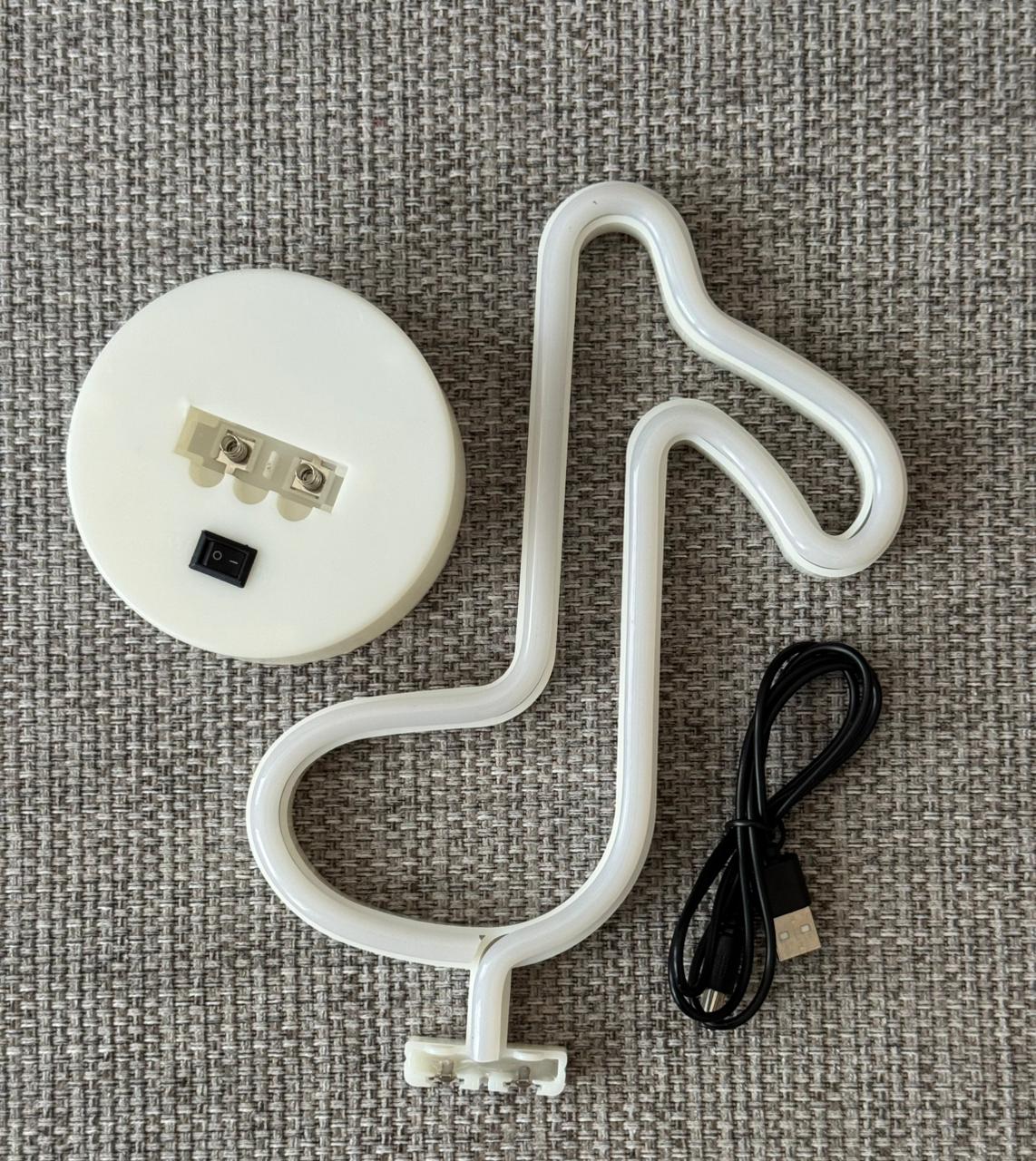 LED Neon Night Light Lamp Bedroom Decoration Home Decor USB Battery Powered