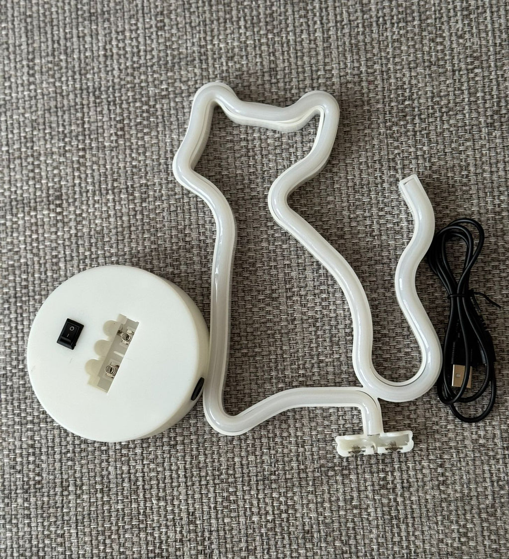 LED Neon Night Light Lamp Bedroom Decoration Home Decor USB Battery Powered