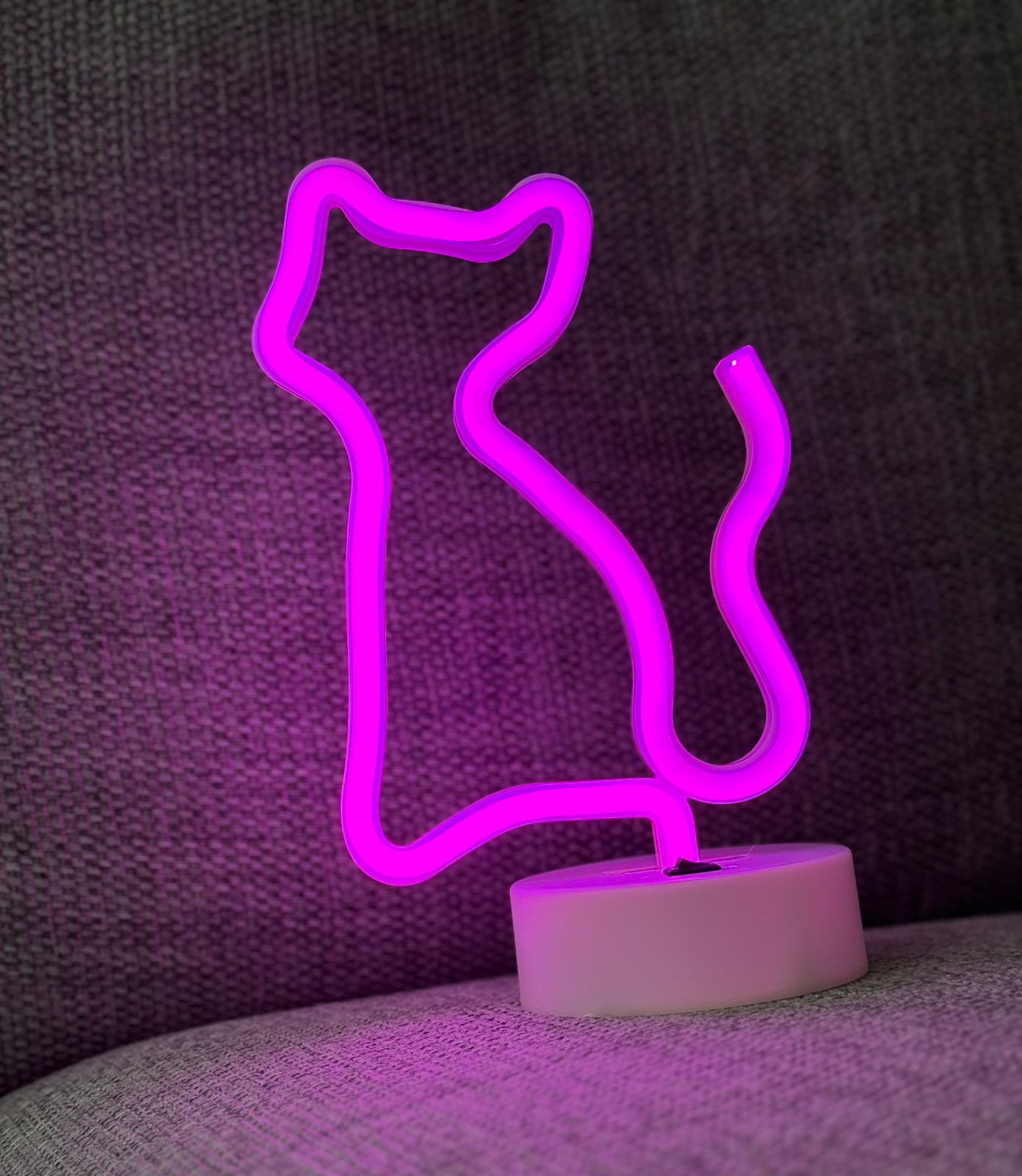 LED Neon Night Light Lamp Bedroom Decoration Home Decor USB Battery Powered
