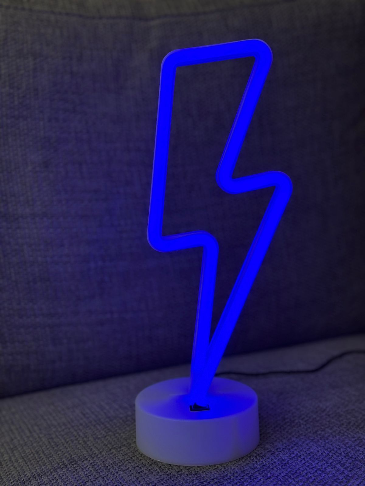 Lightning Bolt LED Neon Night Light Lamp Bedroom Decoration Home Decor USB Battery Powered