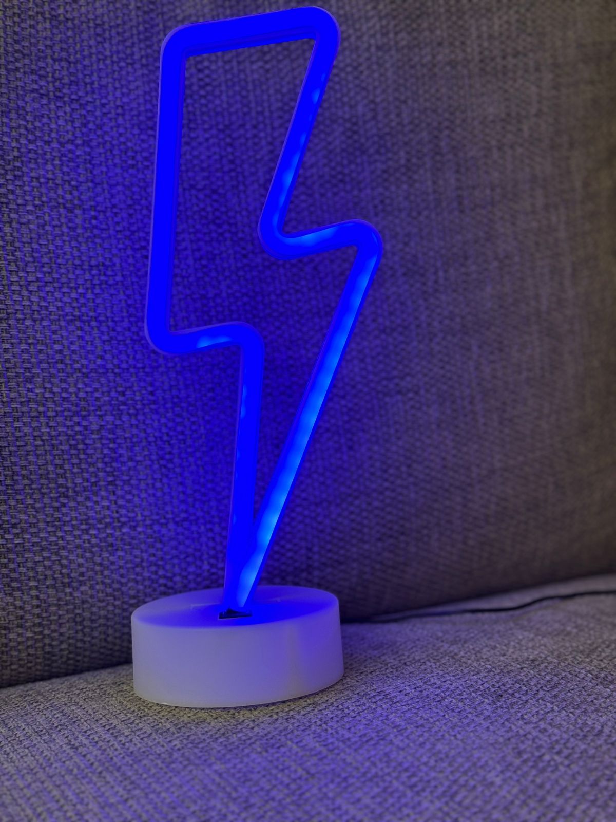 Lightning Bolt LED Neon Night Light Lamp Bedroom Decoration Home Decor USB Battery Powered