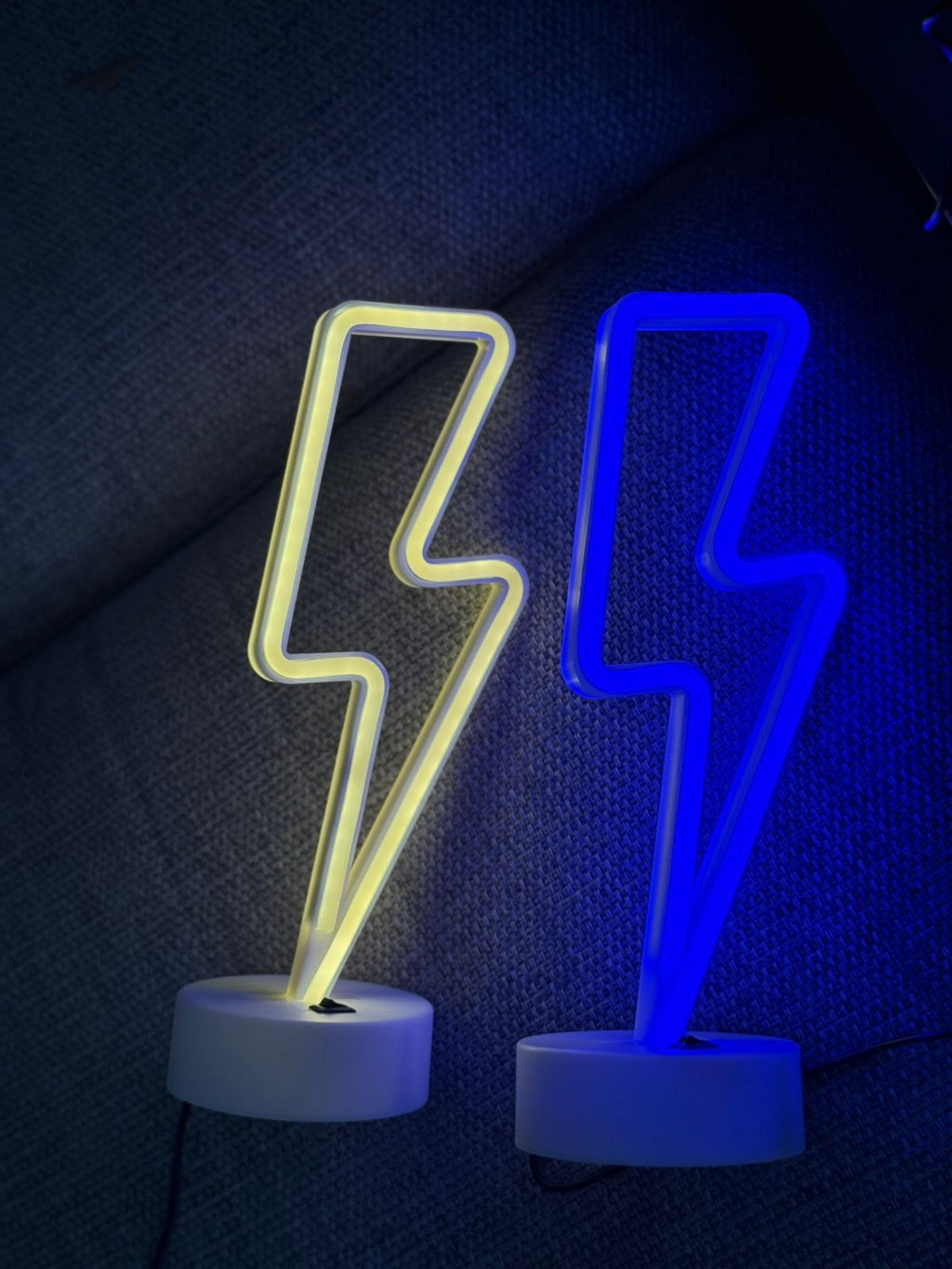 Lightning Bolt LED Neon Night Light Lamp Bedroom Decoration Home Decor USB Battery Powered