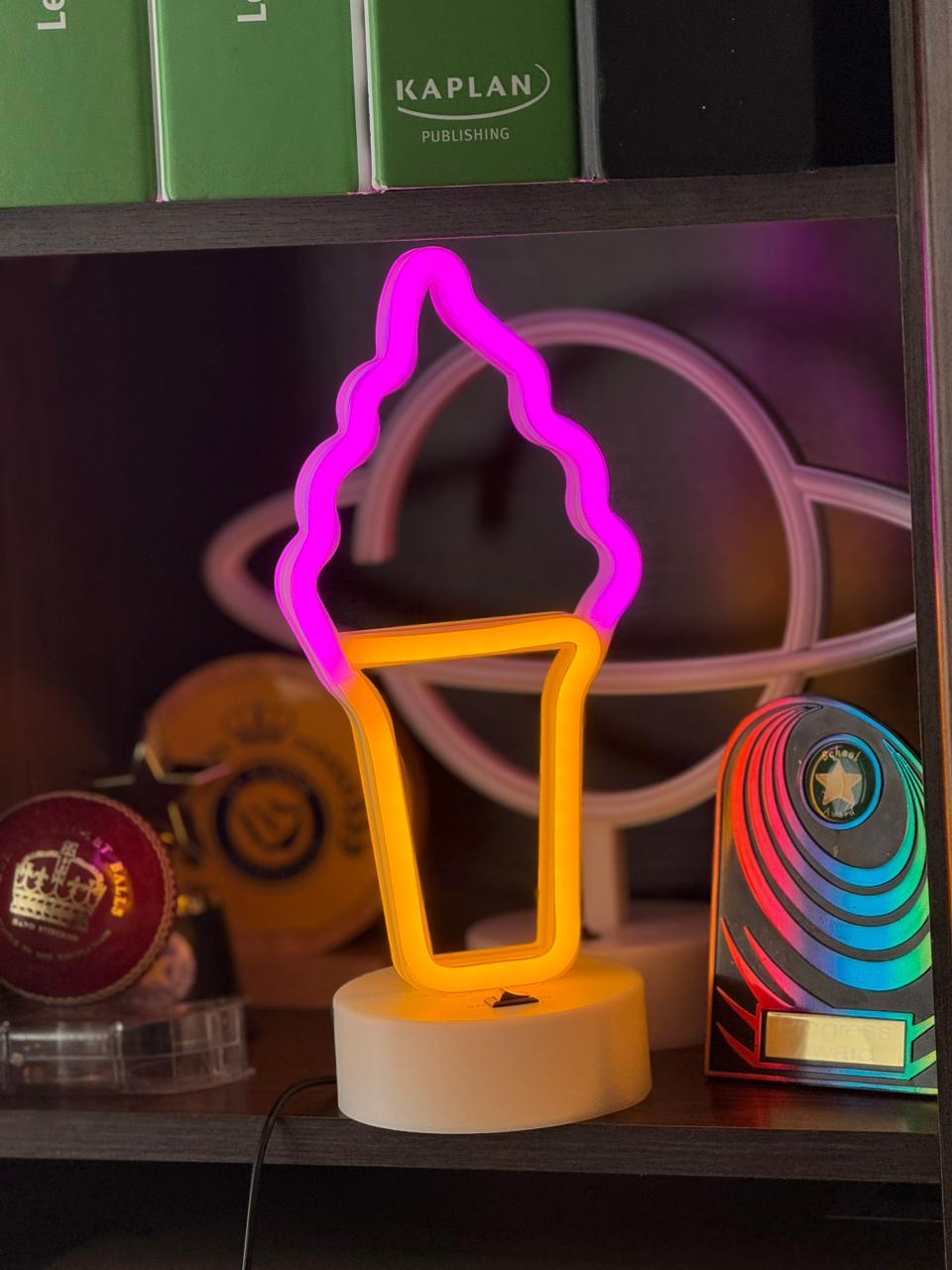 LED Neon Night Light Lamp Bedroom Decoration Home Decor USB Battery Powered