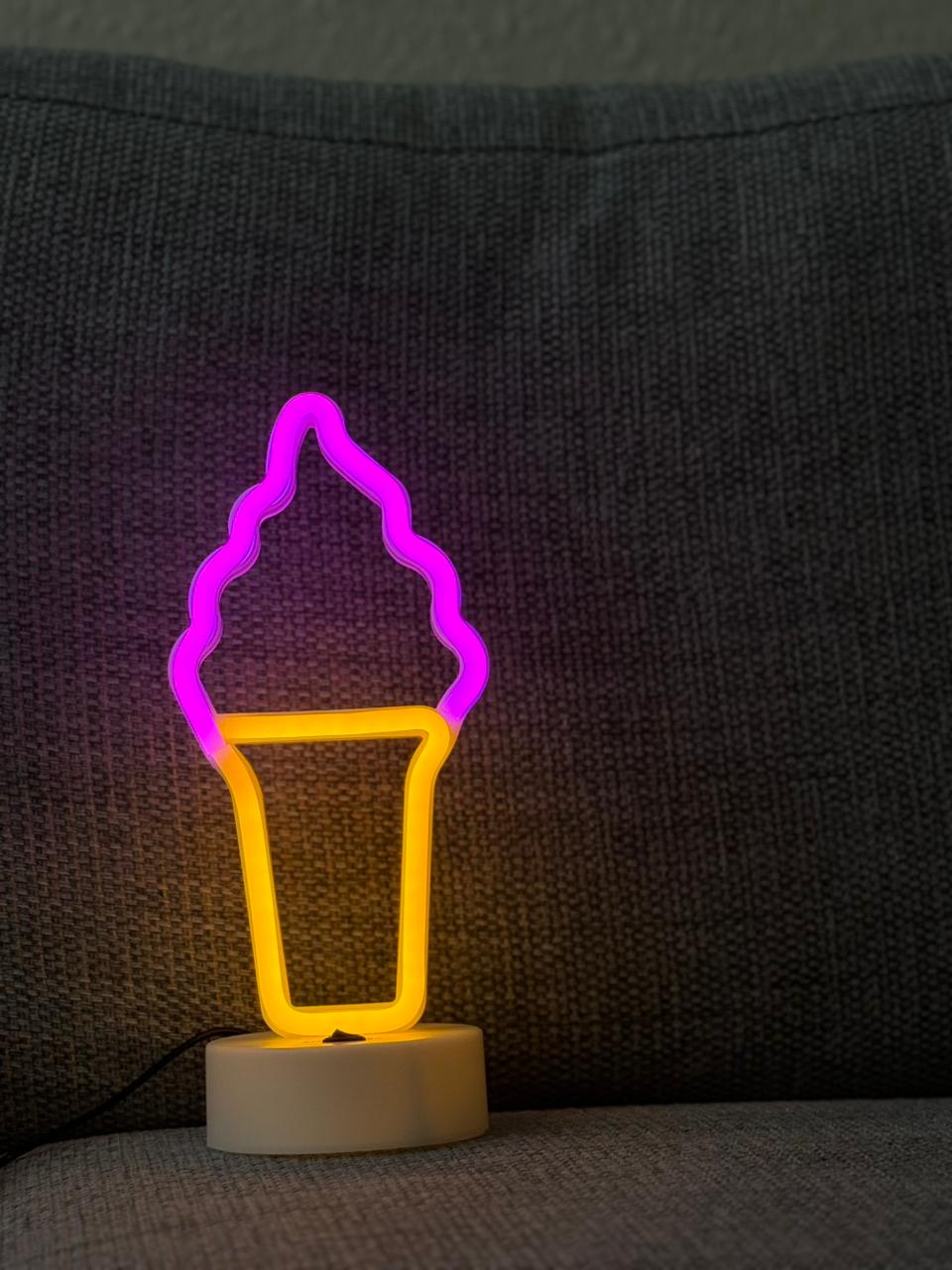 LED Neon Night Light Lamp Bedroom Decoration Home Decor USB Battery Powered
