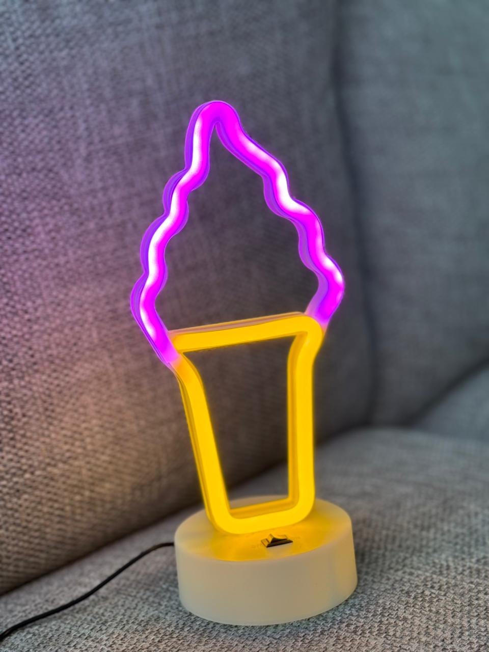 LED Neon Night Light Lamp Bedroom Decoration Home Decor USB Battery Powered