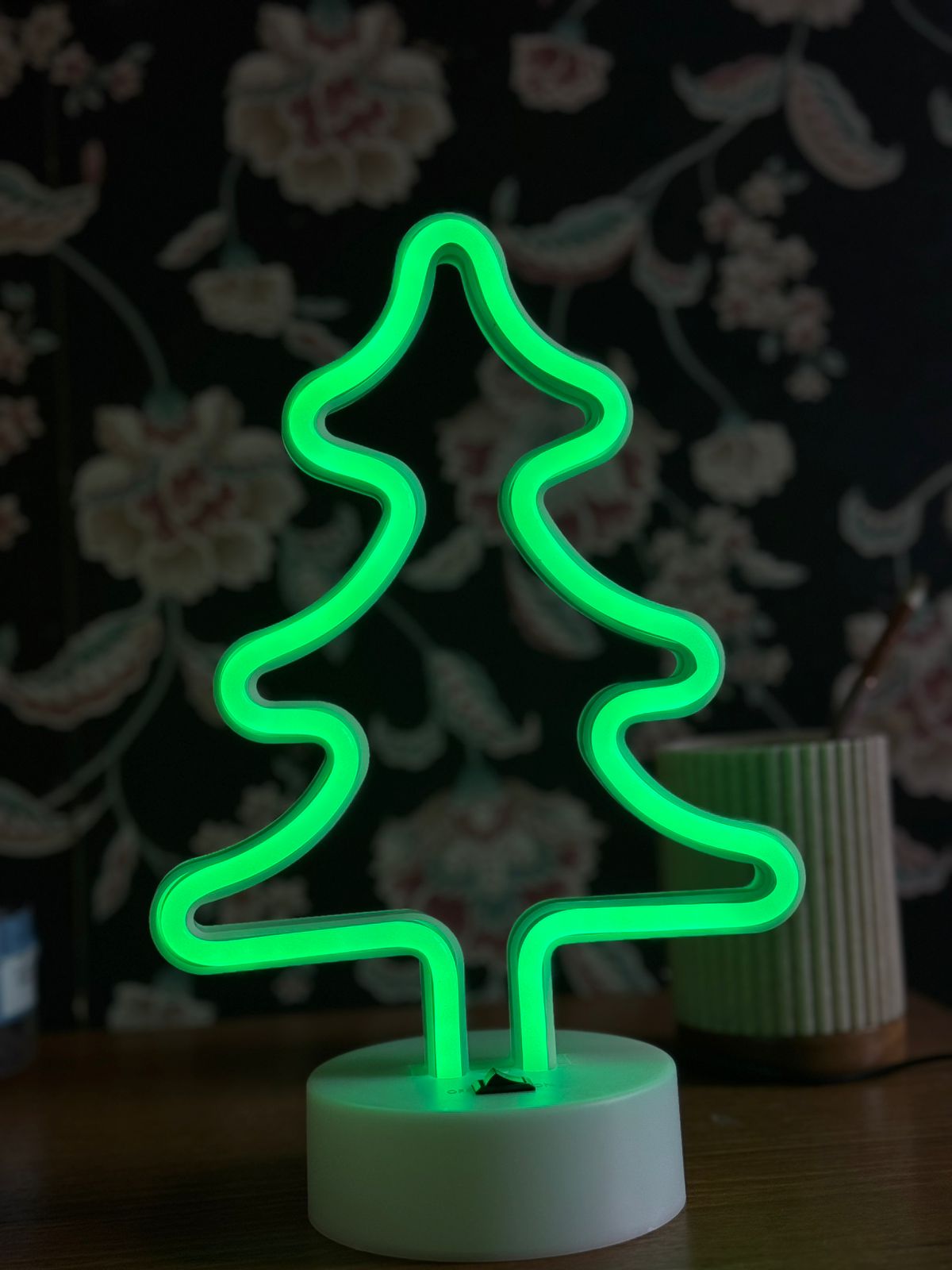 Christmas Tree LED Neon Night Light Lamp Bedroom Decoration Home Decor USB Battery Powered