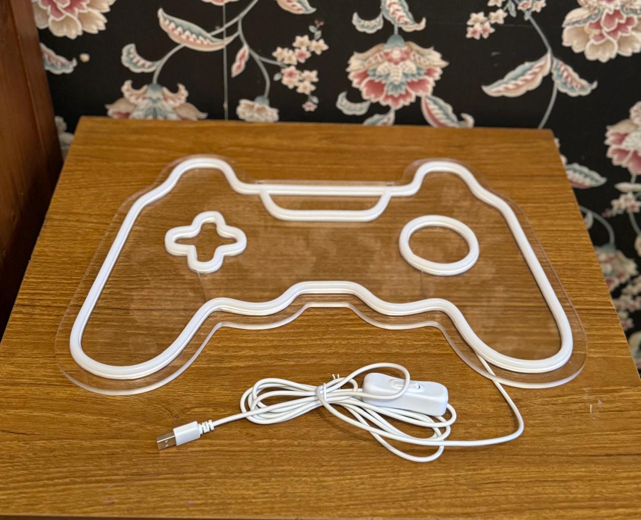 Gamepad Neon Sign LED Light – Game Controller Wall Decor for Gamer Room, Bedroom & Boys Gift