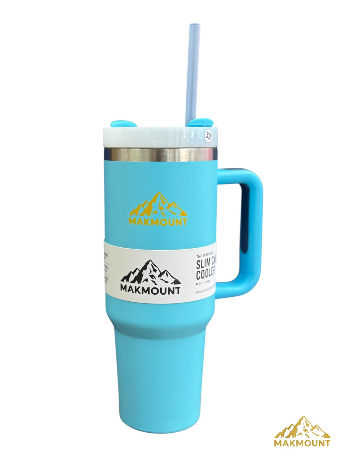 Makmount 40oz Stainless Steel Tumbler with Handle & Straw – Insulated Travel Mug, Stanley Dupe Quality