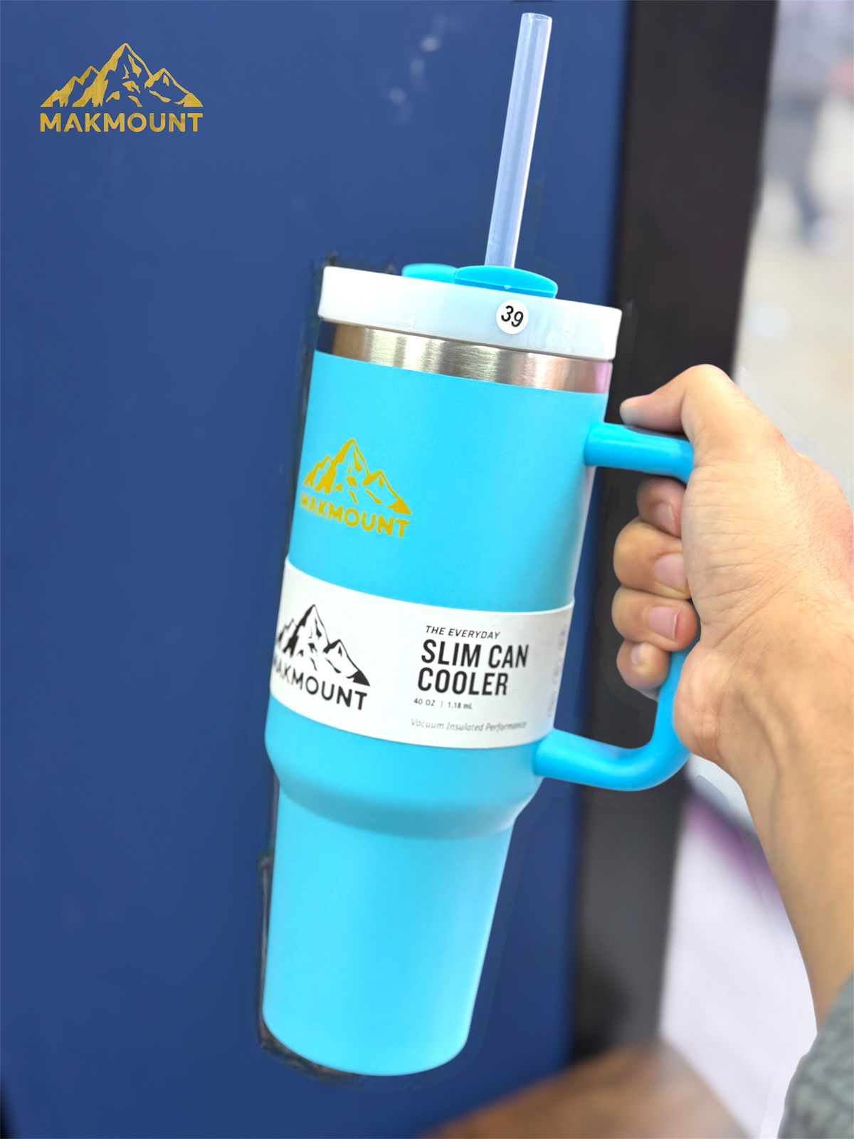 Makmount 40oz Stainless Steel Tumbler with Handle & Straw – Insulated Travel Mug, Stanley Dupe Quality