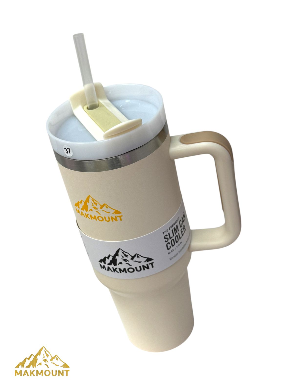 Makmount 40oz Stainless Steel Tumbler with Handle & Straw – Insulated Travel Mug, Stanley Dupe Quality