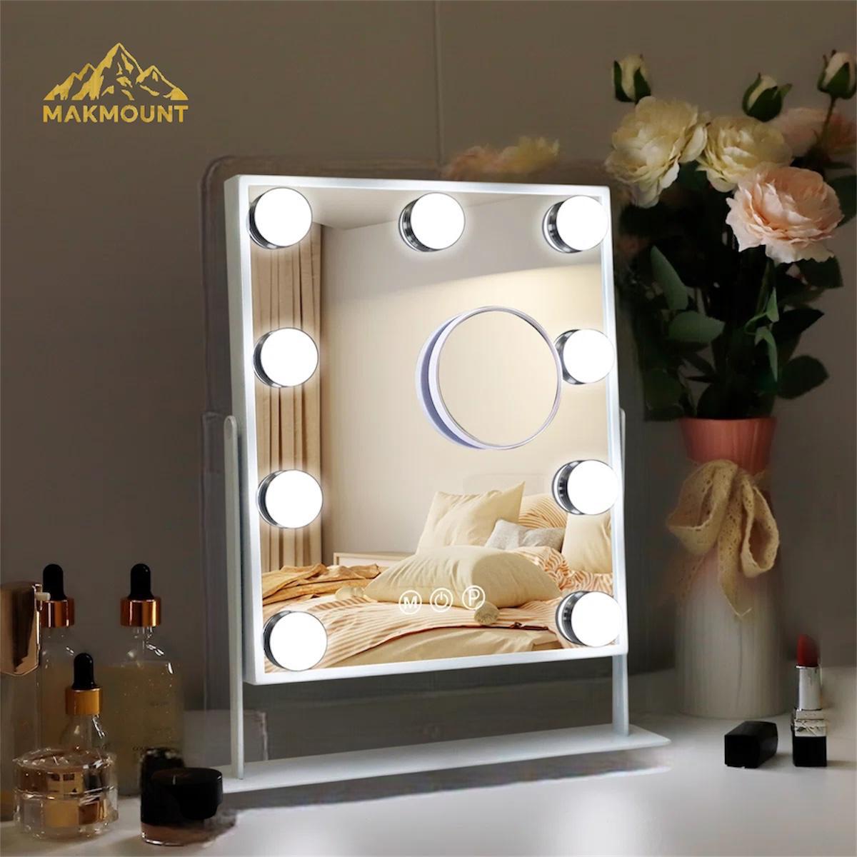 Hollywood Mirror Vanity Make Up Mirror with 9 Lights LED Dressing Table Mirror