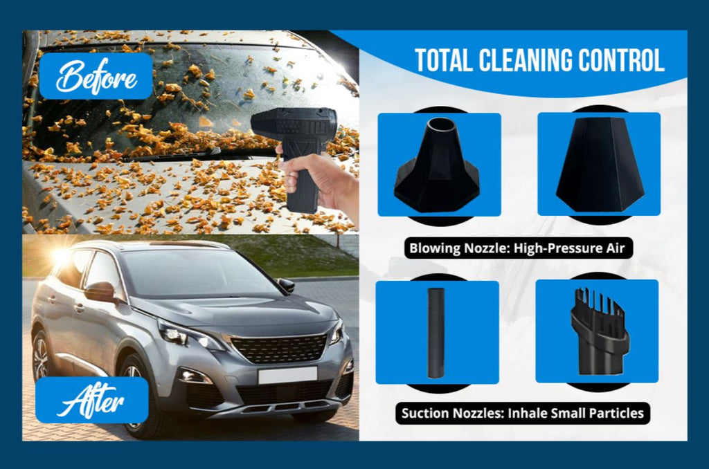 Heavy Duty Wireless Compressed Air Duster – Powerful Cordless Air Blower for Car, PC &amp; Garden Cleaning