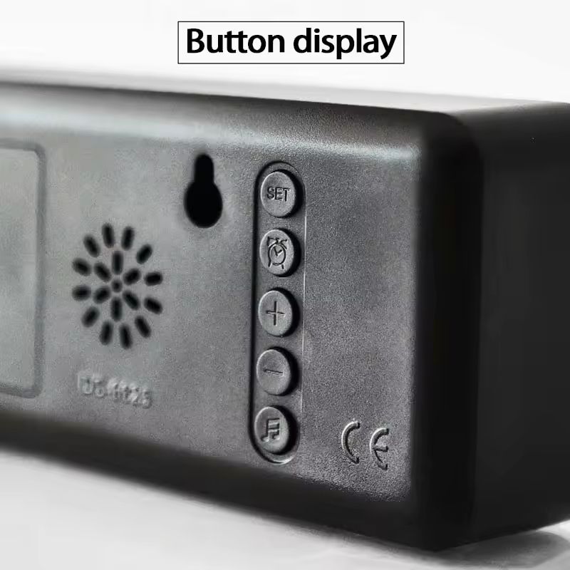 10'' LED Digital Wall Clock – Large Display with Temperature, Date, Day & Alarm